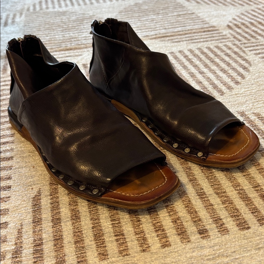 A.S.98 Dark Brown Leather Shoes